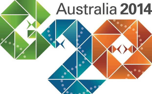 ตราสัญญลักษณ์การประชุม G20 ของออสเตรเลียประจำปีนี้ ออกแบบโดยกิลลิมบา โดยใช้องค์ประกอบวัฒนธรรมพื้นเมือง